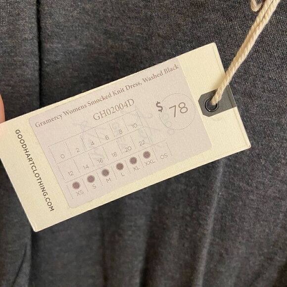 Matilda Jane NEW Gramercy Womens Smocked Knit Dress Washed Black Small - Picture 5 of 6